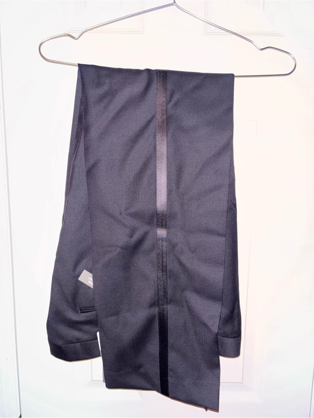 Michael Kors Black Tuxedo-Style Pants with Satin Trim